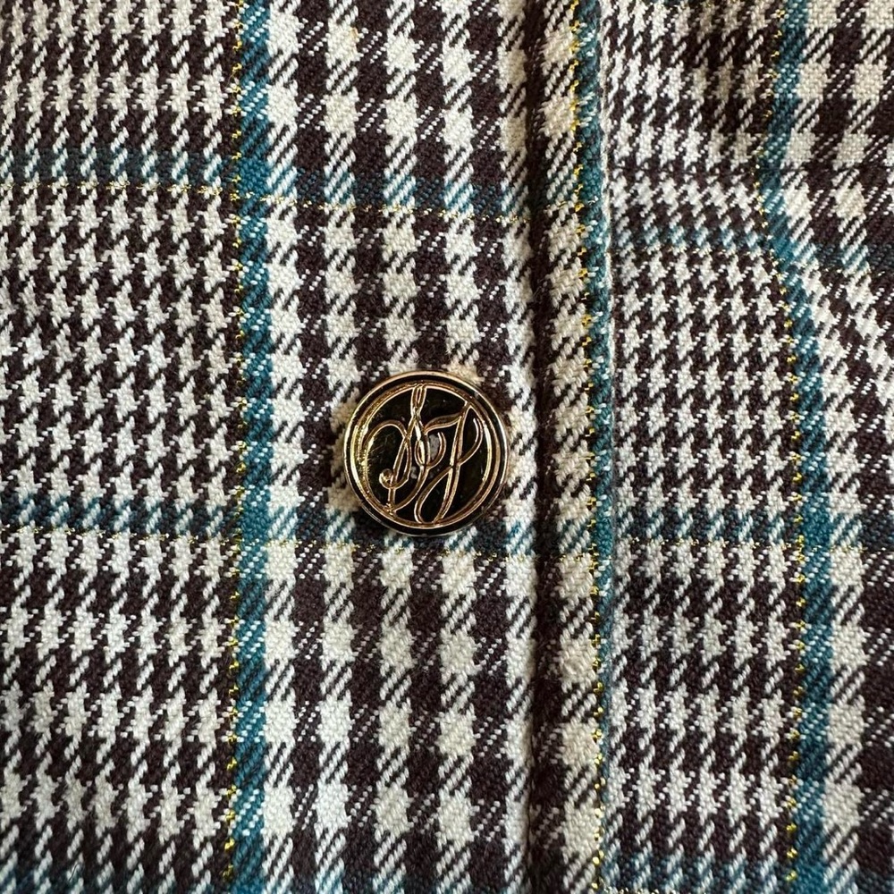 Sean John Beige Brown Gold Plaid Bomber Jacket Detachable Hood Vintage Vtg Y2K - Picture 6 of 10